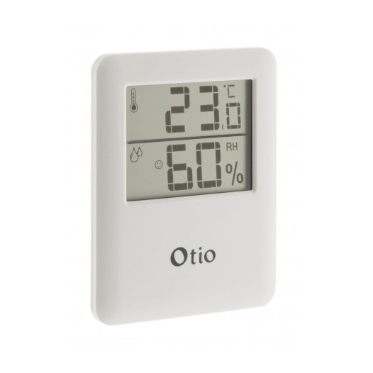 Thermomètre hygromètre magnétique blanc 5,6 cm - OTIO