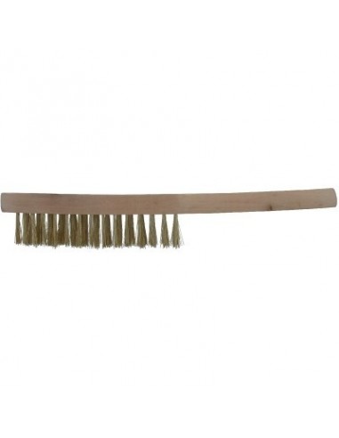 Brosse à manche fils acier laitonné 0,3 x 24