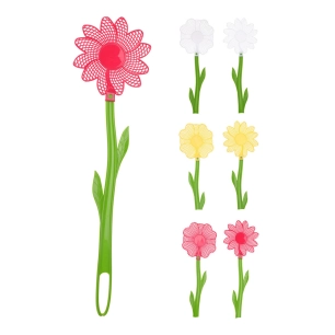 palette tape-mouches en forme de fleur, modèles/couleurs assortis, ø12 x 47 cm