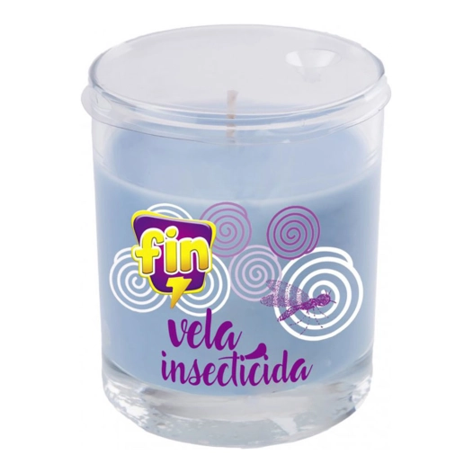 bougie insecticide en pot de verre fin, parfum lavande, 125 g