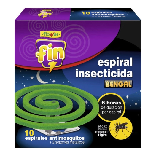 bobines d'insecticide, comprend 10 unités + 2 supports métalliques