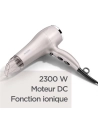sã¨che-cheveux 2300 w - moteur dc - titane cã©ramique - ionique - 3t/2v - air frais - concent. fin - filtre amov. - mauve - baby