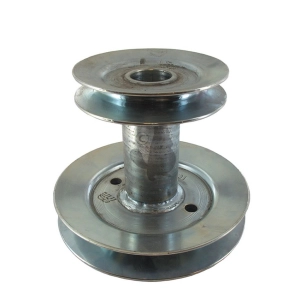 poulie double monté sur moteur, diamétre poulies 95 /140mm, alésage 25,4mm, h: 110mm. origine stiga.