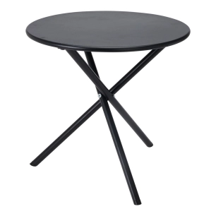 table pliante en acier noir ø48 x 48 cm