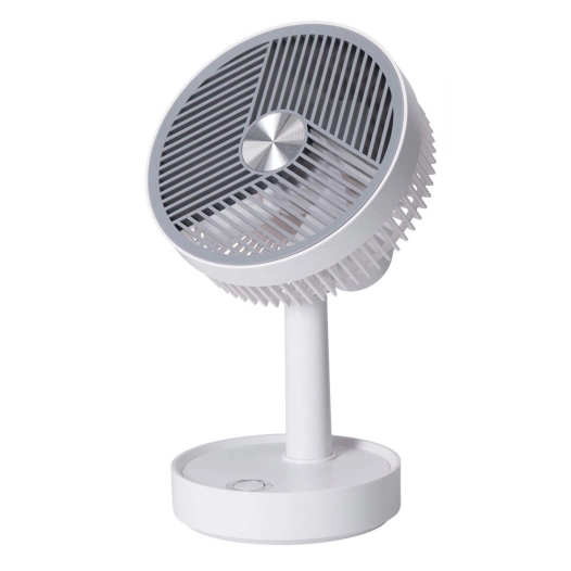 ventilateur de table rechargeable blanc et gris, 3 vitesses, ø135 x 270 mm