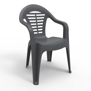 chaise empilable minorque, couleur anthracite, 54 x 58 x 86 cm