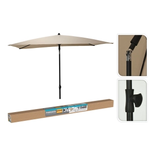 parasol rectangulaire beige, 125 x 200 cm