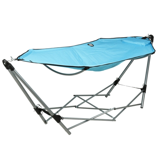 hamac pliable avec support 240 x 80 x 75 cm