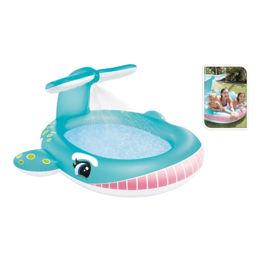 piscine pour enfants whale avec arroseur 201 x 196 x 91 cm