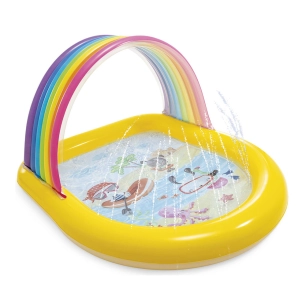 piscine pour enfants arc-en-ciel avec arroseur 147 x 130 x 86 cm