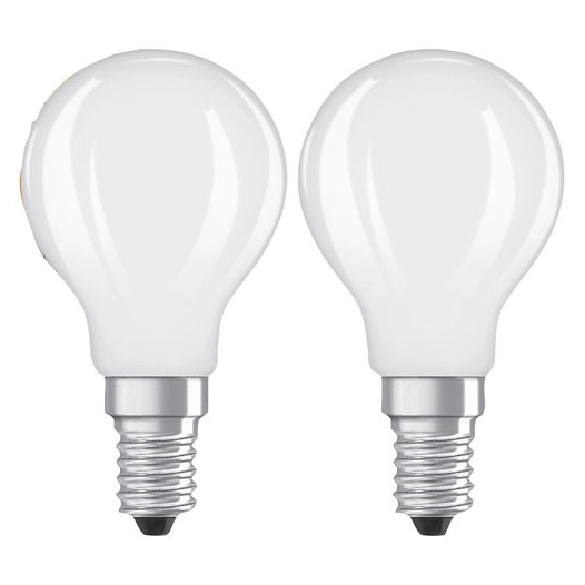 led standard filament e14 3.4w 470lm chaud boite de 2 - ledvance gp