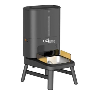 distributeur croquettes chien connectã© - 10 repas jour - slowfeed - rã©servoir grande cap. - secours pile - noir - eziclean