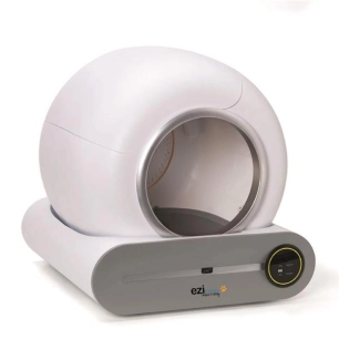 litiã¨re robot autonettoyante connectã©e - autoclean 360â° - anti odeurs - autonomie 20 j - multi chats - blanc - eziclean