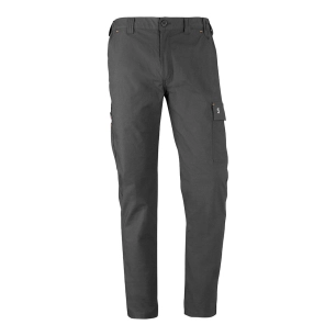 pantalon de route gris stretch multipoches, taille xl