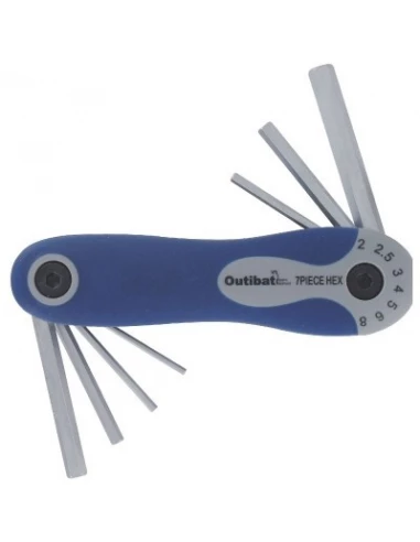 Jeu de 7 clés m,les hexagonales 7 clés