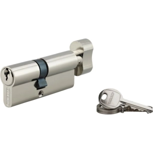 cylindre profile serie eco nickele a bouton double 40 x 40 mm - 3 cles