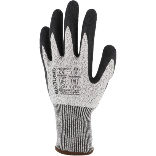 gant pehd. coupure d. paume enduite latex. jauge 13 9