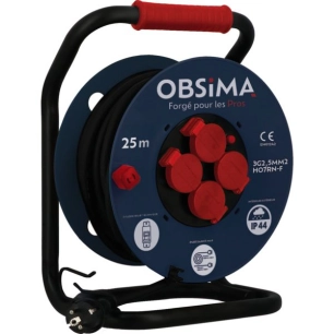 enrouleur de câble h07rn-f 40m-3g2,5mm² - ip44