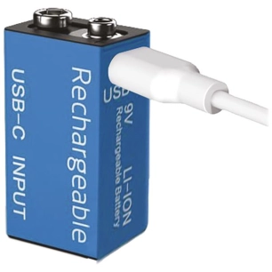 1 pile rechargeable usbc 9v