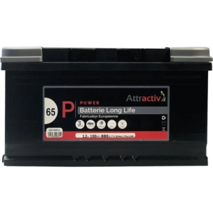 n65 batterie attractiv-liquide 12v -100ah- 820a -354x175x190- garantie 3 ans