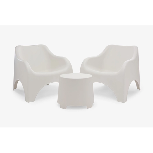 salon de jardin cloud 3 pièces blanc