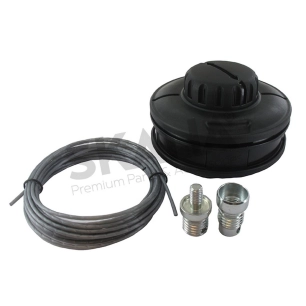 tête fil nylon compléte 109mm avec adaptateur male 8x1.25 et femelle 10x1.25, origine stiga. 1911-9228-01, 1911922801