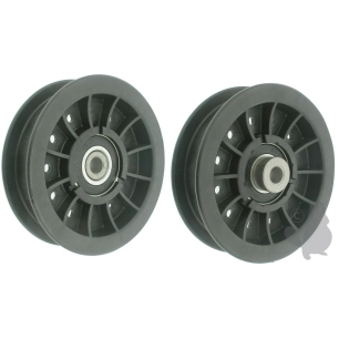 poulie en résine à gorge plate sur roulement mtd pour coupe de 46- h: 28,6mm, ø: ext: 101,6mm, ø int: 9,5mm. origine: 756-0627 (