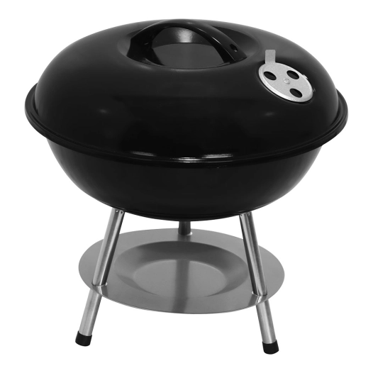 barbecue au charbon 3 pieds, noir, ø36 x 38 cm