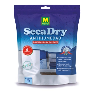 sachets anti-humidité en gel pour tiroirs et armoires secadry, 36 g, 10 unités