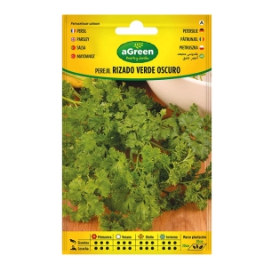 enveloppe contenant des graines de persil frisé vert foncé