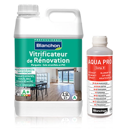2.75 vitrificateur de rénovation mat 2.5l + durcisseur 0.25l vitrificateur de rénovation mat 2.5l + durcisseur 0.25l - blanchon