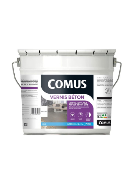 vernis béton aspect ciré 10l vernis béton aspect ciré 10l - comus