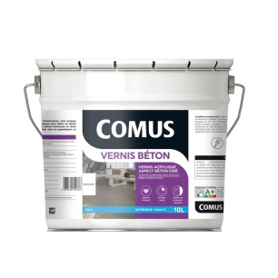 vernis béton aspect ciré 10l vernis béton aspect ciré 10l - comus