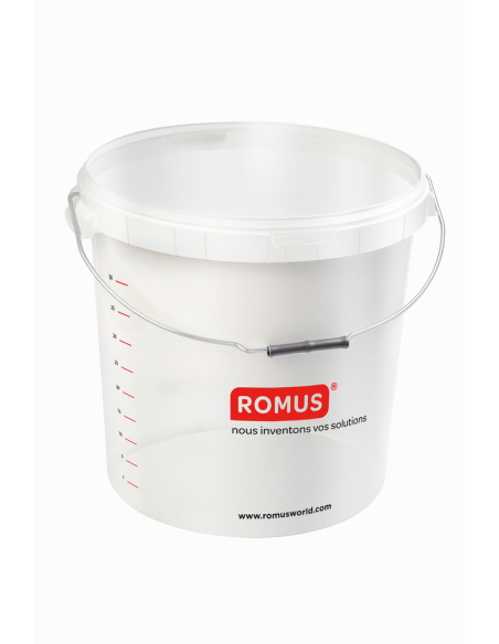 seau gradué 30l en polypropylène seau gradué 30l en polypropylène - romus