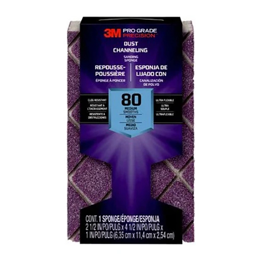 éponge abrasive pro grade précision grain 80 éponge abrasive pro grade précision grain 80 - 3m
