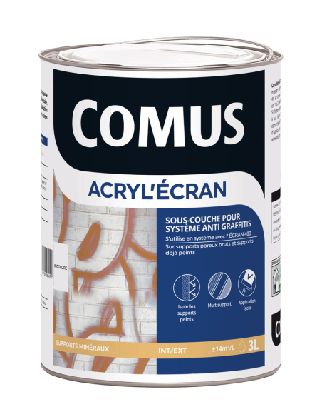 Acryl'Écran Sous-couche Anti-Graffiti Protection invisible anti-graffiti - Comus