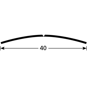 seuil demi-bombé percé alu incolore 40mm seuil demi-bombé percé alu incolore 40mm - romus