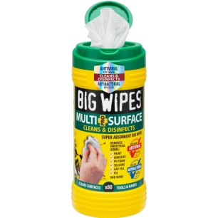 lingettes de nettoyage multi-surfaces pro biodégradables big wipes - boite de 80 lingettes de nettoyage multi-surfaces pro biodé