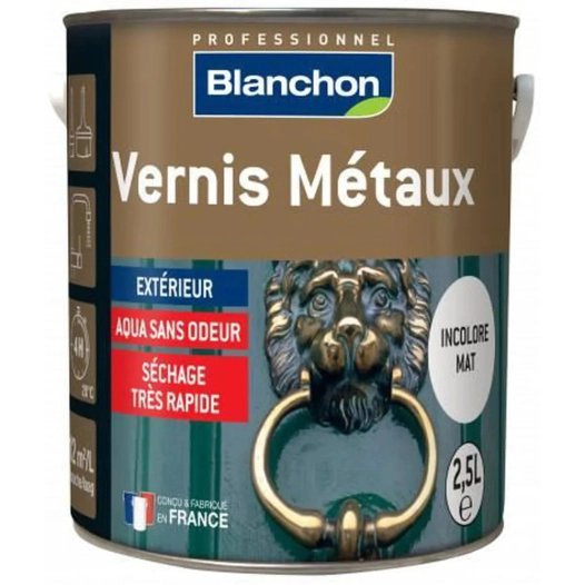 vernis métaux extérieurs - incolore mat 2.5l vernis métaux extérieurs - incolore mat 2.5l - blanchon