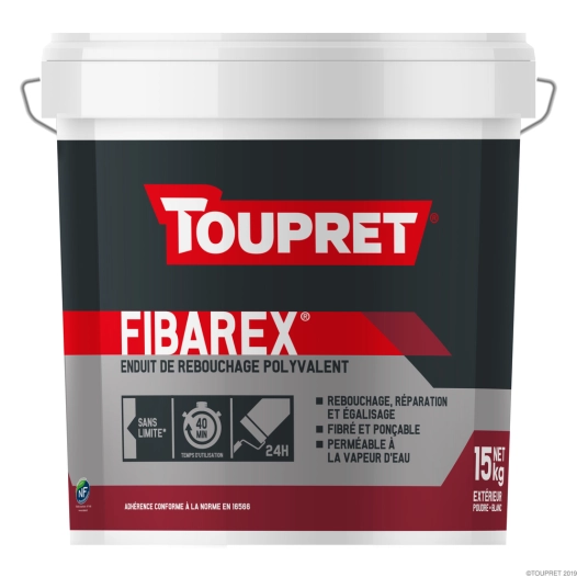 fibarex enduit polyvalent poudre en seau de 15 kg fibarex enduit polyvalent poudre en seau de 15 kg - toupret