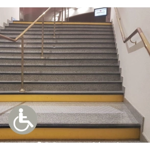 bande de contremarche adhésive jaune 10 cm x 10 m bande de contremarche adhésive jaune 10 cm x 10 m - decorama