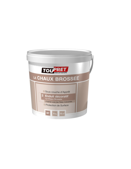 Chaux Brossée Toupret Enduit décoratif effet chaux brossée - TOUPRET