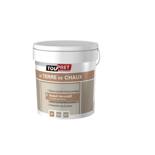 terre de chaux - enduit décoratif 15 kg terre de chaux - enduit décoratif 15 kg - toupret