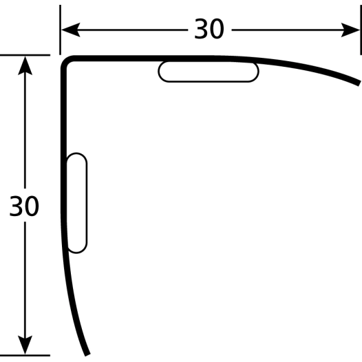 cornières d'angle métallique adhésif 30x30 mm cornières d'angle métallique adhésif 30x30 mm - romus