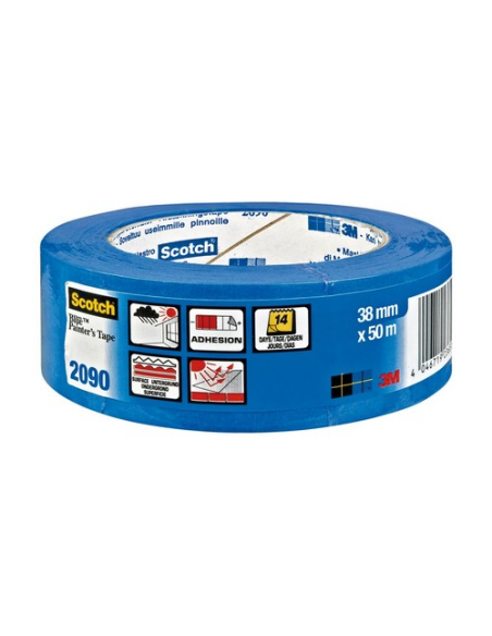 Adhésif Masquage 3M 2090 Bleu Adhésif masquage professionnel longue durée multi-surfaces - 3M