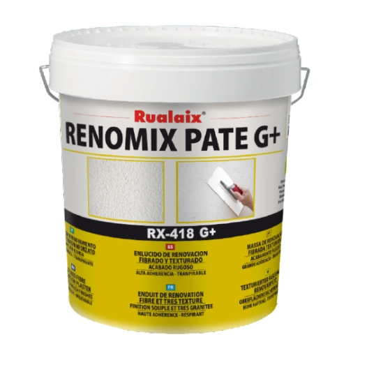 rx-418g+ renomix pâte g+- enduit garnissant façade en pate fibré et granité 15 kg rx-418g+ renomix pâte g+- enduit garnissant fa