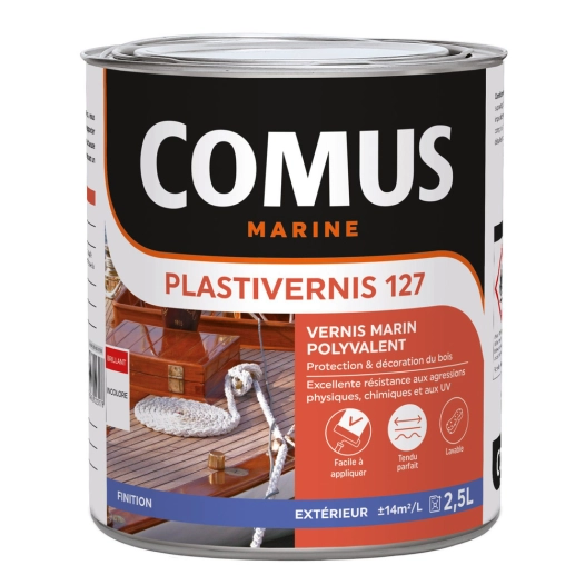 plastivernis 127 vernis marin satin 2.5l plastivernis 127 vernis marin satin 2.5l - comus