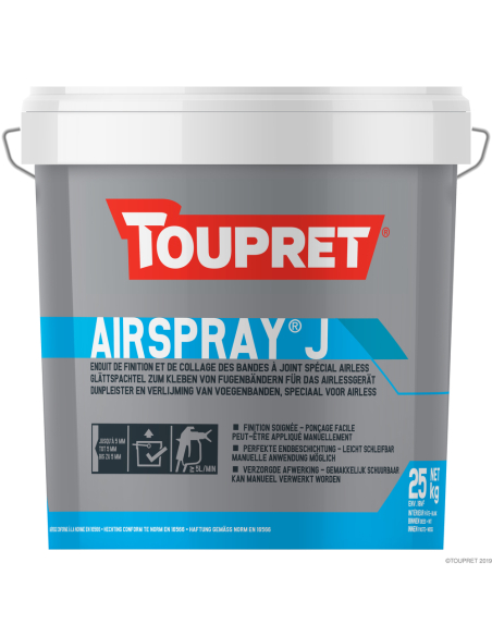 Airspray J Enduit Finition Enduit polyvalent finition et collage bandes - TOUPRET