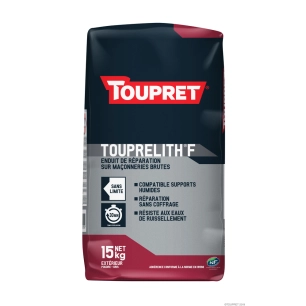 touprelith f enduit de réparation maçonnerie sac 15 kg touprelith f enduit de réparation maçonnerie sac 15 kg - toupret