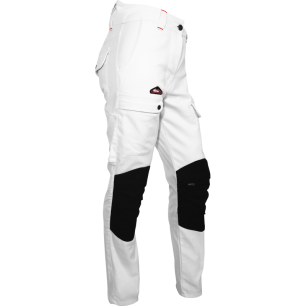 pantalon style blanc coupe femme avec genouillères pantalon style blanc coupe femme avec genouillères - vepro